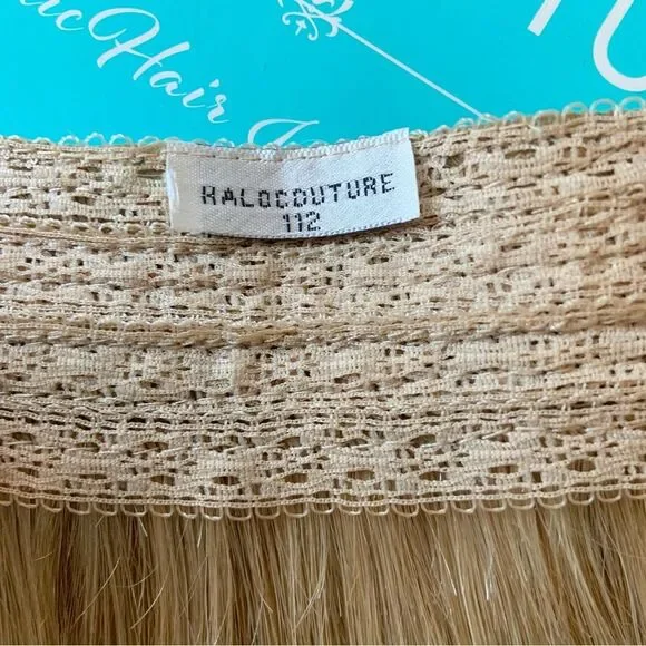 Halocouture Hair Extensions 16 Inches #112 Warm Blonde w Highlights - Picture 6 of 14